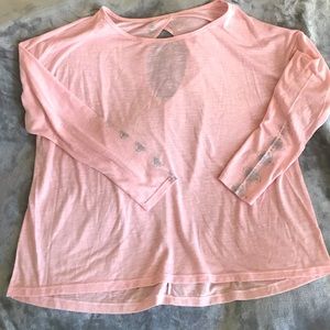 Womens GAIAM Large L/S pink top